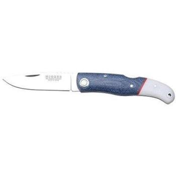 Cuchilleria Joker NV125 - Navaja deportiva, cachas de micarta vaquera y blanca, hoja de 8 cm