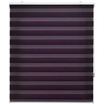 Estor Enrollable Noche y Día a Medida Color Violeta 70x180 cm - Blindecor Elegante y Práctico para Ventanas