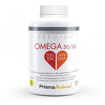Prisma Natural Omega 50-30 100 Cápsulas - Suplemento de Omega 3 con 50% EPA y 30% DHA, presentado en formato de 100 perlas