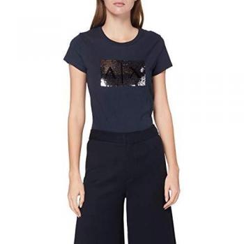 Armani Exchange Women's Navy Casual Cotton T-Shirt - Long Sleeve XS 2024