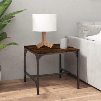 Mesa auxiliar de madera contrachapada 40x40x35 cm en color negro, roble sonoma y roble ahumado