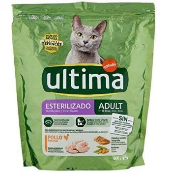 ULTIMA alimento para gatos esterilizados con pollo bolsa 800 gr
