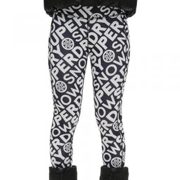 Mallas Térmicas Superdry para Mujer WS110174A, Leggings de Esquí Negros, Sostenibles, Manga Larga, Elastano