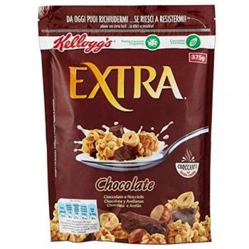 Kellogg\'s Granola Extra Chocolate - Crujientes granolas de avena con chocolate y avellanas - Cereales - Paquete 375 g