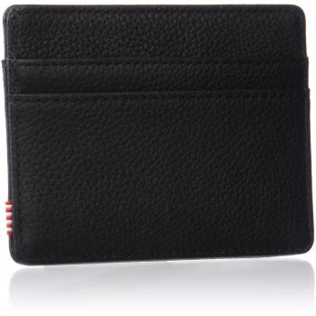 Herschel Charlie RFID Black Pebbled Leather