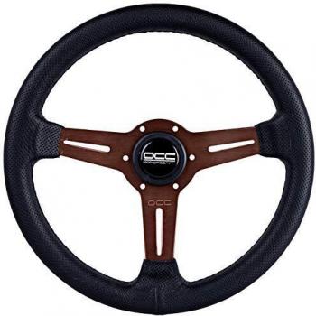 OCC MOTORSPORT VOLANTE PLANO MOD. CLASSIC PIEL PERFORADA BRAZOS BRONCE