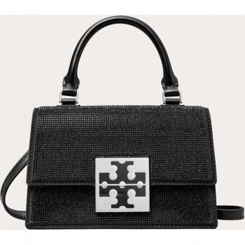 Tory Burch Crystal-Covered Handbag, Black, Female, Size: ONE SIZE