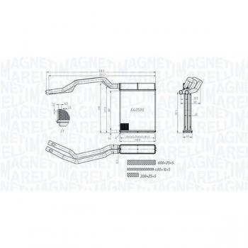 Radiador de calefacción MAGNETI MARELLI 350218453000