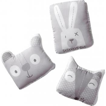 Praia Bobo - Pack de 3 muñecos, color blanco y gris