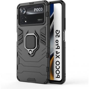 Funda Magnética Con Anillo Para Móvil Xiaomi Poco X4 Pro 5G - Carcasa Magnética con Anillo, Imán Antigolpes, Resistente, Rígida, Dura, Tecnología de Absorción de