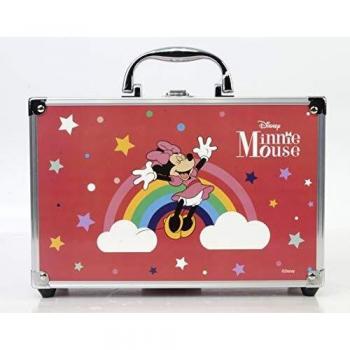 Minnie Mouse Makeup Train Case - Maletín de Maquillaje de 2 Pisos - Set de Maquillaje para Niñas