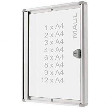 Vitrina Interior MAULextraslim Pizarra Blanca 1xA4 con Cerradura