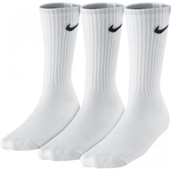 Nike 3P YTH CTN Cush Crew W/ Moist - Calcetines para niños, color blanco, talla M