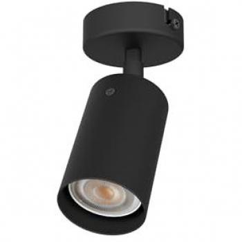 Plafón Lumicom Diseño Form GU10 Negro 6cm diámetro x 12cm altura