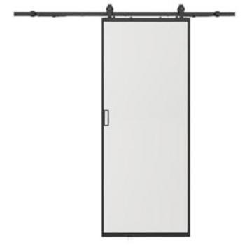 Puerta corredera de aluminio y cristal templado esmerilado - H205 x L93 cm - LINCI II