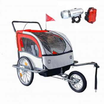 Viking Choice Remolque para bicicletas para niños - remolque para bicicletas - con amortiguador - rojo