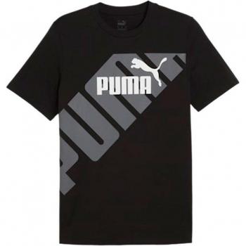 Camiseta de Manga Corta Puma Power Graphic para Hombre - Negro