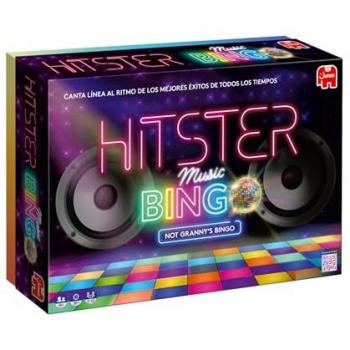Juego de Mesa Hitster Bingo - Juego de mesa en castellano para fiestas, diseñado para mayores de 16 años, incluye tarjetas y fichas relacionadas con música