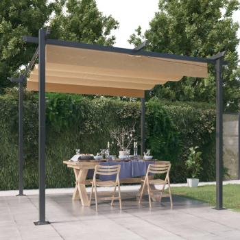 Pérgola de jardín con techo retráctil 3x3 m Dove
