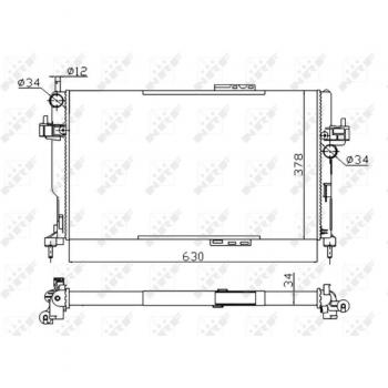 Radiador de refrigeración del motor Economy Class NRF 58282A