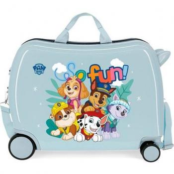 Maleta Infantil Rígida Paw Patrol 2 Ruedas Multidireccionales Capacidad 34L Correpasillos Azul