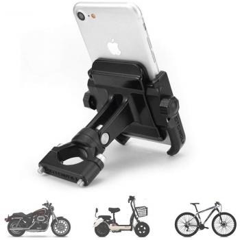 Soporte del TeléFono MóVil De La AleacióN De Aluminio Ajustable Soporte para El TeléFono De Bicicleta RotacióN De 360 Grados