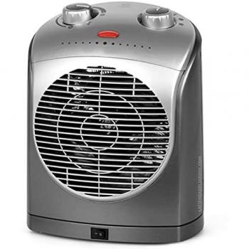 Calefactor Oscilante 2200W con Control de Temperatura y Protección contra Sobrecalentamiento