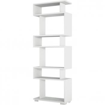 Estantería Menzzo de 6 estantes, altura 165 cm, color blanco