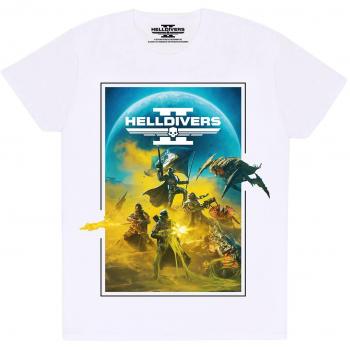 Camiseta unisex blanca Helldivers 2 - Key Art - talla XXL