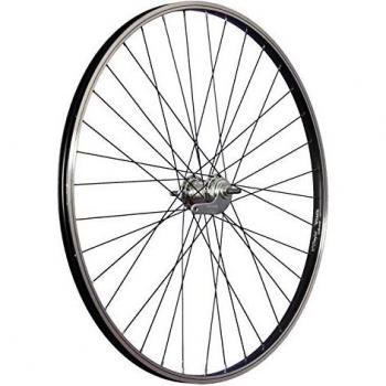 Rueda trasera de bicicleta 28 pulgadas con buje de freno contrapedal negra