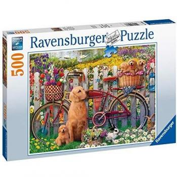 Ravensburger 500-Piece Cute Dogs in the Garden Puzzle