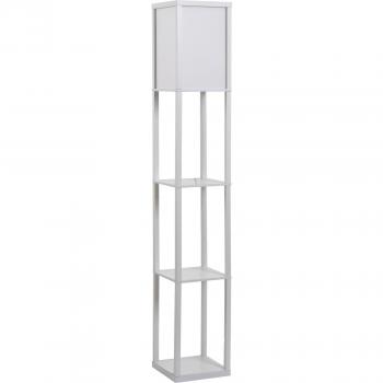 Homcom Lámpara de Pie con 3 Estantes para Bombilla E27 Potencia Máx. 40W Blanco