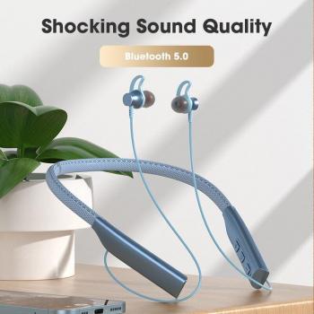 Auriculares Bluetooth Magnéticos Inalámbricos Deportivos con Cuello Colgante y Micrófono para Xiaomi Mi y Huawei P30