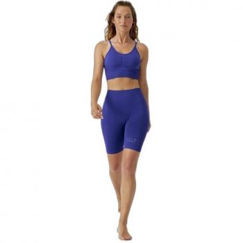 Pantalones cortos leggings sin costuras Born Living Yoga Unity Ink para mujer en color azul