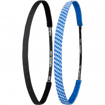 Ivybands - Cinta antideslizante para el pelo banda | Pack de 2 | Negro Super Thin pelo banda