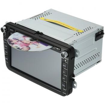 KKmoon 8 Reproductor Multimedia 2 Din Autoradio DVD Navegación GPS Pantalla Digital Táctil Bluetooth con Tarjeta de Mapa para Coche VW Volkswagen Sagitar Jett Passat CC Skoda