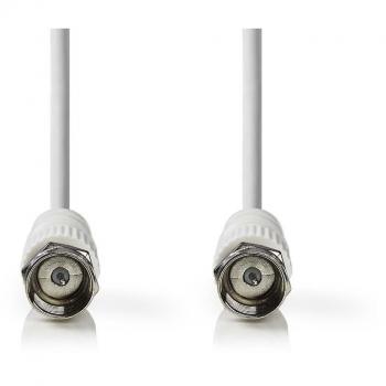 Cable de Satélite y Antena | F Macho - F Macho | 20 m | Blanco NE550677513
