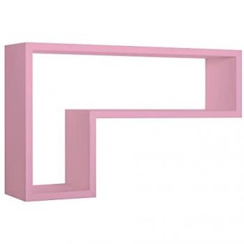 Estante de pared rectangular rosa 61x37 cm modelo Lettera