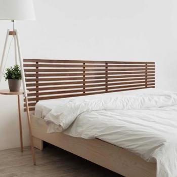 Cabecero de Madera Reciclada DM Estilo Japonés para Cama Palets (135cm y 190cm, Roble Amazonas y Nogal) - Dhome