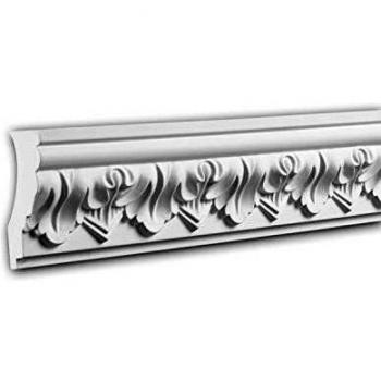 Cornisa Decorativa Profhome 150114 - Moldura de Estuco Clásica Blanca 2 m