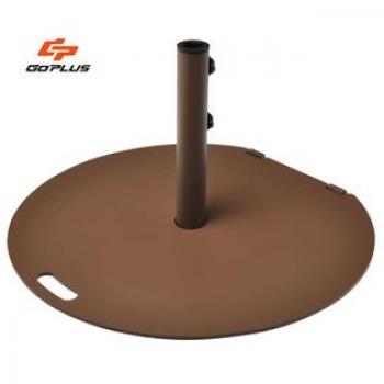 Goplus 50LBS Heavy Duty Umbrella Base Stand with Wheels - Brown