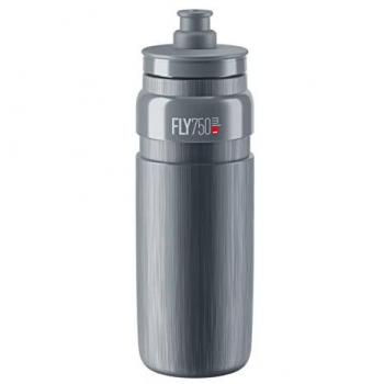 Bidón Elite Fly Tex Gris 750 ml para ciclismo