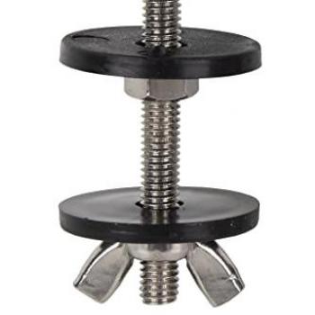 Conjunto de Tornillos para Fijación de Taza-Cisterna M6 x 90 con Arandelas, Juntas y Palomillas