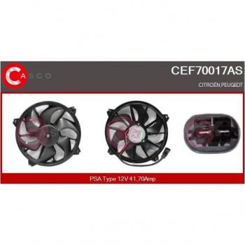 Ventilador del Radiador Eléctrico CASCO CEF70017AS para CITROËN C5, Xsara, C8, Jumpy, Dispatch y PEUGEOT 807, Expert