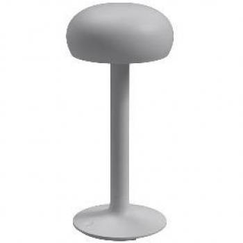 Lámpara de mesa LED recargable Emendo, gris, atenuable, IP44