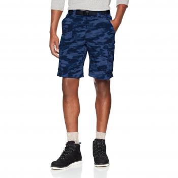Columbia Silver Ridge Printed Cargo Short AM4723 Shorts Estampado, Hombre, Azul Oscuro Camuflaje