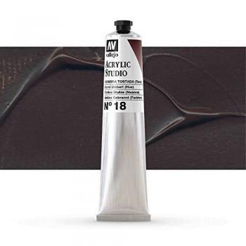 Vallejo : Studio Acrylic Paint : 58ml : Burnt Umber