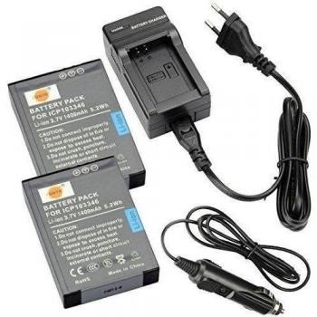 DSTE 2-Pieza Repuesto Batería y DC127E Viaje Cargador kit para Oregon ICP103346 Wissenschaftlich B-ATC9K ATC9K Video Aktion