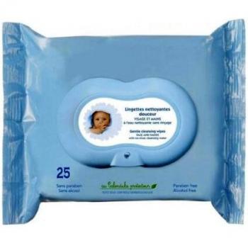 Toallitas Limpiadoras Suaves para Bebé Klorane - Pack de 25 Unidades