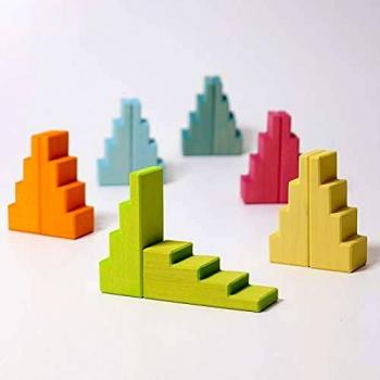 Grimm's Spiel und Holz Design Tejados para escaleras en color pastel.
